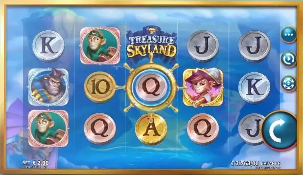  Main Screen Reels at Treasure Skyland 5 Reel Mobile Real Slot created by Microgaming