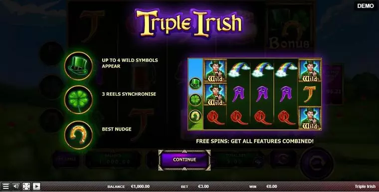  Info and Rules at Triple Irish 5 Reel Mobile Real Slot created by Red Rake Gaming