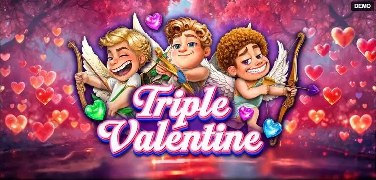  Introduction Screen at Triple Valentine 5 Reel Mobile Real Slot created by Red Rake Gaming