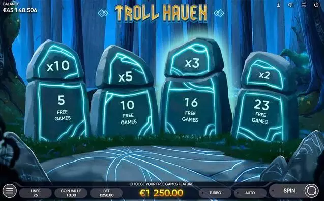  Bonus 1 at Troll Haven 5 Reel Mobile Real Slot created by Endorphina