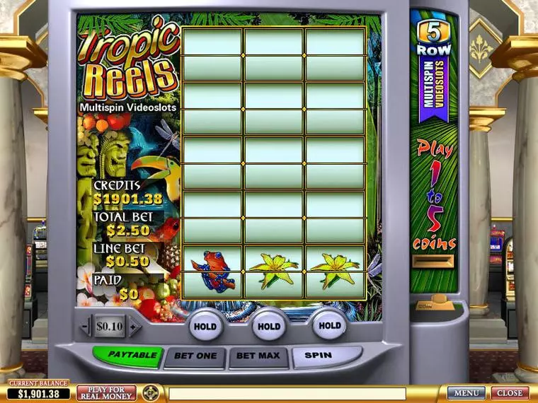  Main Screen Reels at Tropic Reels 3 Reel Mobile Real Slot created by PlayTech