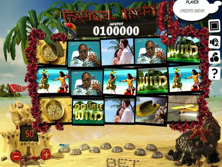  Main Screen Reels at Tropical Treat 5 Reel Mobile Real Slot created by Slotland Software