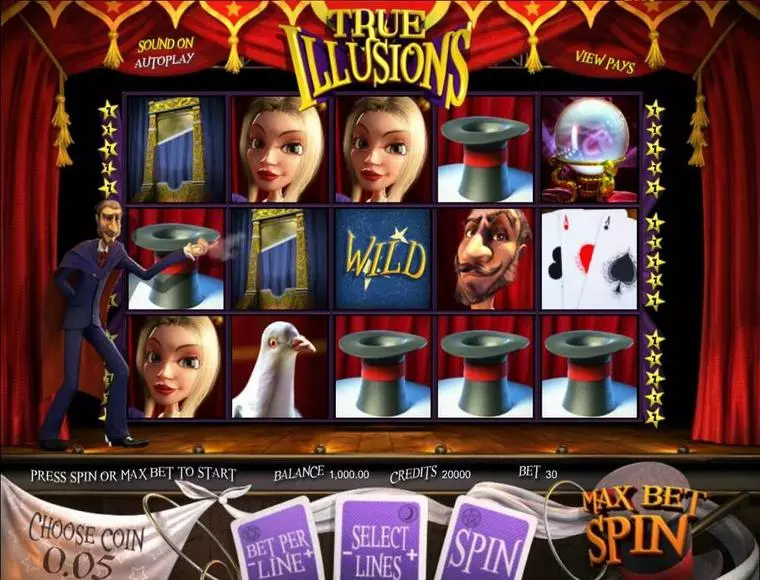  Main Screen Reels at True illusion 5 Reel Mobile Real Slot created by BetSoft