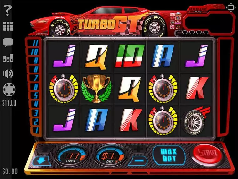  Main Screen Reels at Turbo GT 5 Reel Mobile Real Slot created by Slotland Software