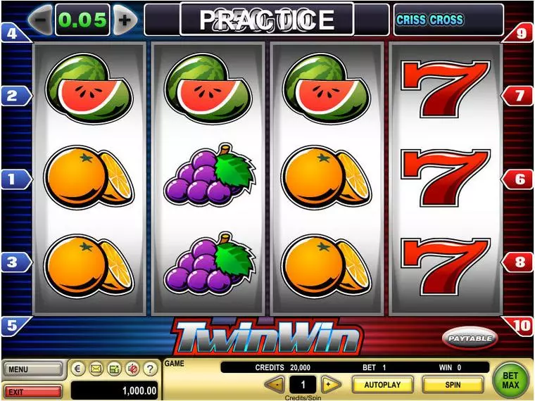  Main Screen Reels at Twin Win 4 Reel Mobile Real Slot created by GTECH