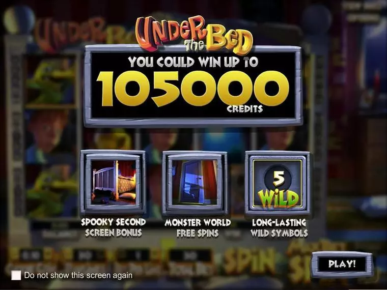  Info and Rules at Under The Bed 5 Reel Mobile Real Slot created by BetSoft