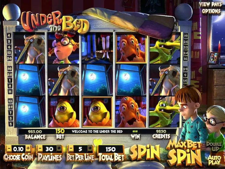  Introduction Screen at Under The Bed 5 Reel Mobile Real Slot created by BetSoft