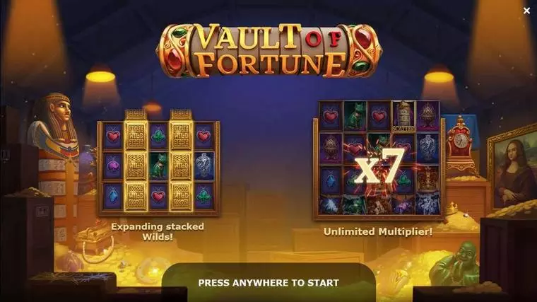  Info and Rules at Vault of Fortune 5 Reel Mobile Real Slot created by Yggdrasil