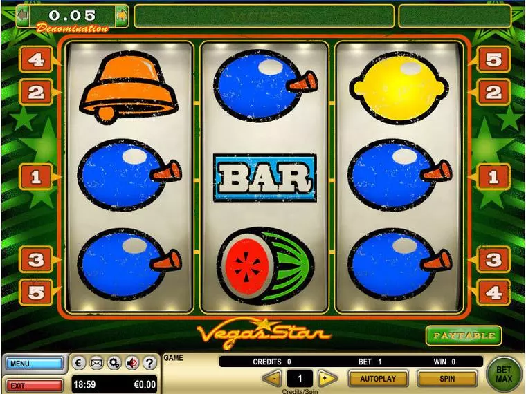  Main Screen Reels at Vegas Star 3 Reel Mobile Real Slot created by GTECH