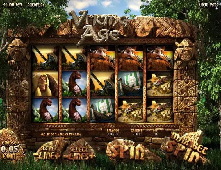  Main Screen Reels at Viking Age 5 Reel Mobile Real Slot created by BetSoft
