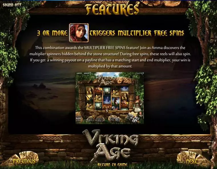  Bonus 1 at Viking Age 5 Reel Mobile Real Slot created by BetSoft