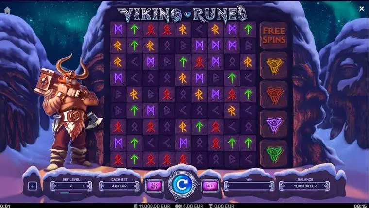  Main Screen Reels at Viking Runes 9 Reel Mobile Real Slot created by Yggdrasil