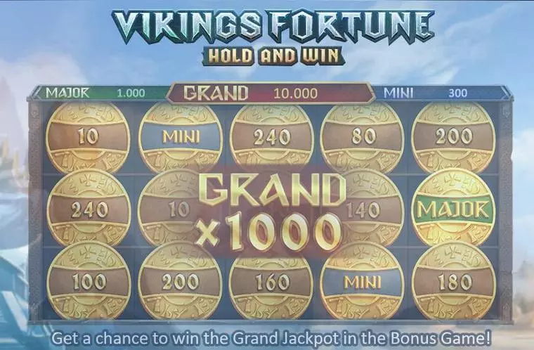  Main Screen Reels at Vikings Fortune: Hold and Win 5 Reel Mobile Real Slot created by Playson