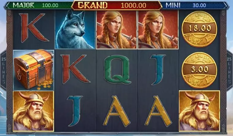  Main Screen Reels at Vikings Fortune: Hold and Win 5 Reel Mobile Real Slot created by Playson