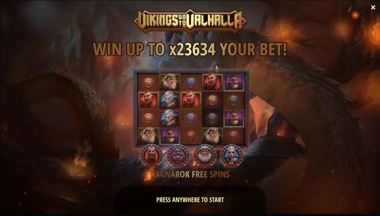  Main Screen Reels at Vikings Go To Valhalla 5 Reel Mobile Real Slot created by Yggdrasil
