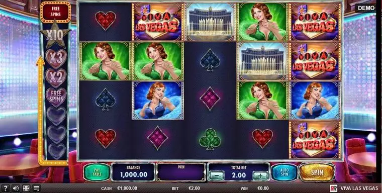  Main Screen Reels at Viva Las Vegas 5 Reel Mobile Real Slot created by Red Rake Gaming