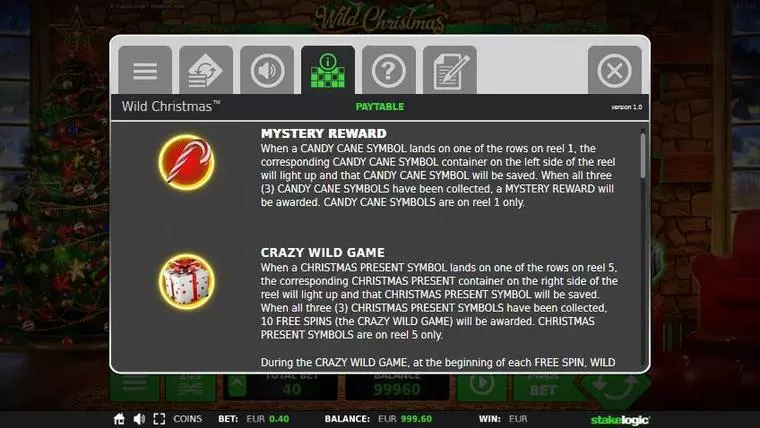 Bonus 1 at Wild Christmas 5 Reel Mobile Real Slot created by StakeLogic
