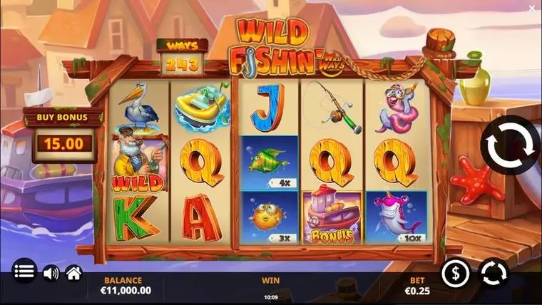  Main Screen Reels at Wild Fishin Wild Ways 5 Reel Mobile Real Slot created by Jelly Entertainment