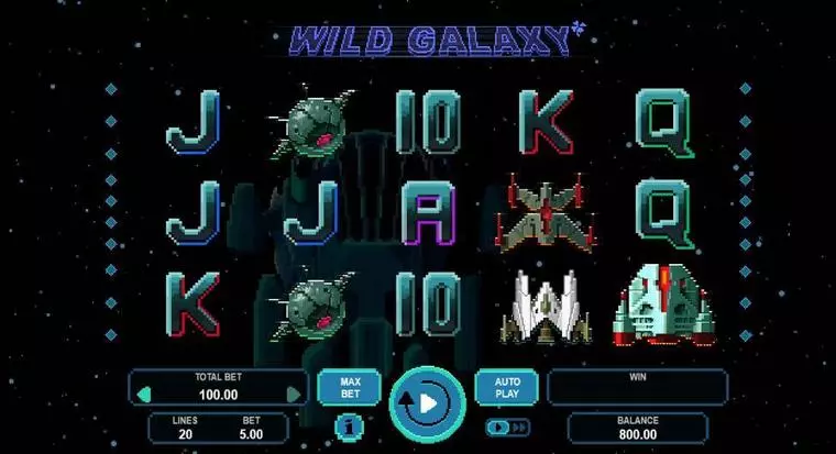  Introduction Screen at Wild Galaxy 5 Reel Mobile Real Slot created by Booongo
