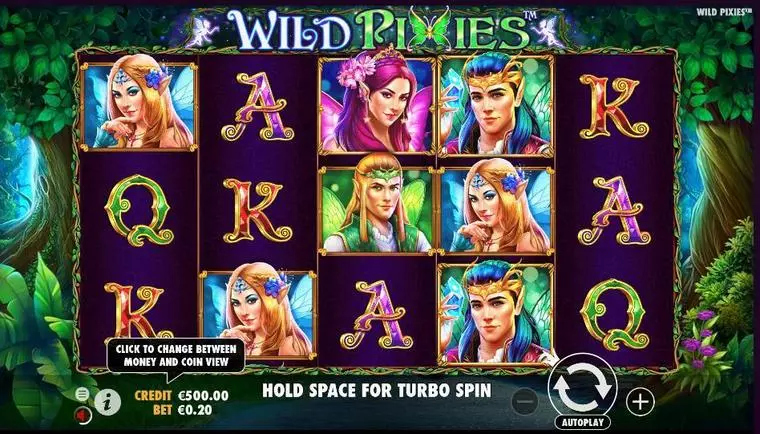  Main Screen Reels at Wild Pixies 5 Reel Mobile Real Slot created by Pragmatic Play