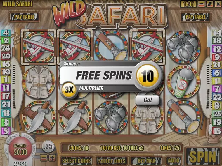  Bonus 1 at Wild Safari 5 Reel Mobile Real Slot created by Rival
