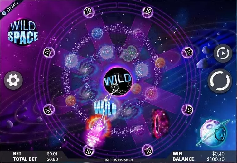  Main Screen Reels at Wild Space 1 Reel Mobile Real Slot created by Genesis