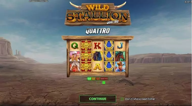  Info and Rules at Wild Stallion Quatro 5 Reel Mobile Real Slot created by StakeLogic