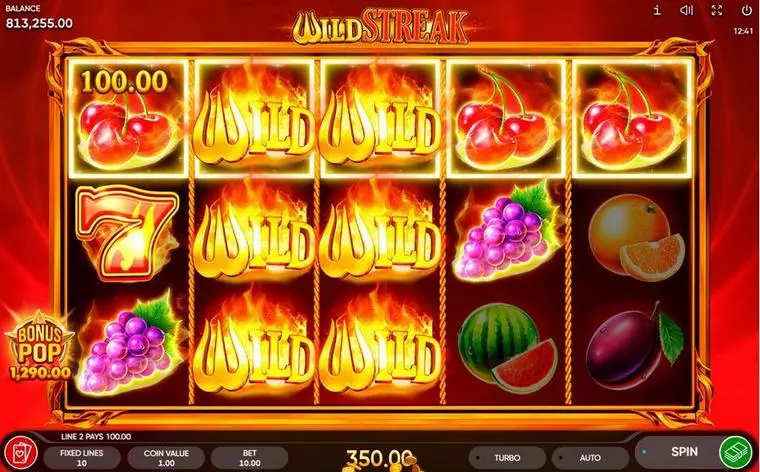  Main Screen Reels at Wild Streak 5 Reel Mobile Real Slot created by Endorphina