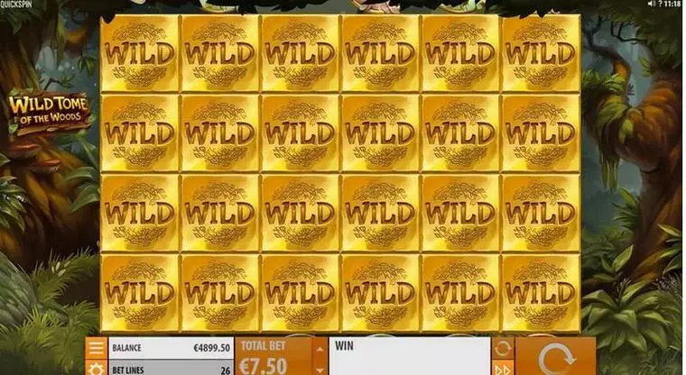  Bonus 1 at Wild Tome of the Woods 6 Reel Mobile Real Slot created by Quickspin