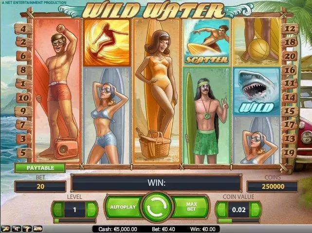  Main Screen Reels at Wild Water 5 Reel Mobile Real Slot created by NetEnt
