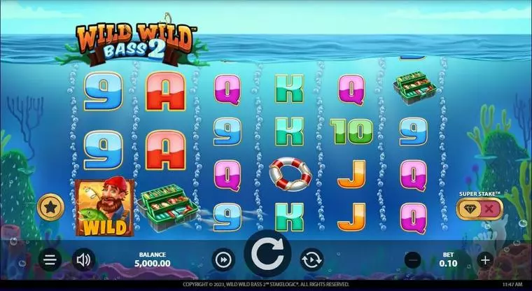  Main Screen Reels at Wild Wild Bass 2 5 Reel Mobile Real Slot created by StakeLogic
