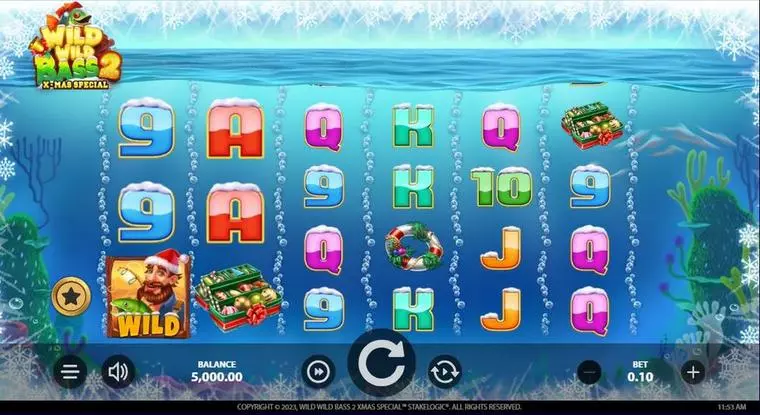  Main Screen Reels at Wild Wild Bass 2 Xmas Special 6 Reel Mobile Real Slot created by StakeLogic