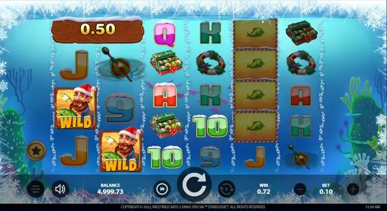  Winning Screenshot at Wild Wild Bass 2 Xmas Special 6 Reel Mobile Real Slot created by StakeLogic
