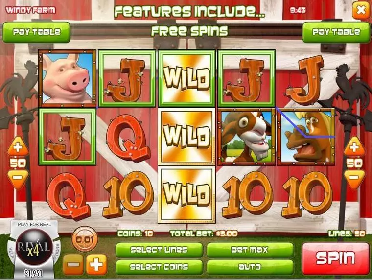  Main Screen Reels at Windy Farm 5 Reel Mobile Real Slot created by Rival
