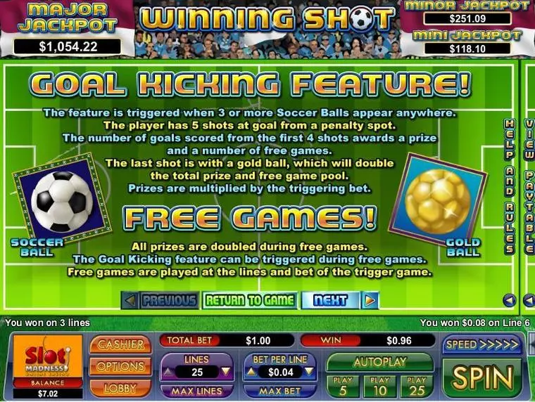  Info and Rules at Winning Shot 5 Reel Mobile Real Slot created by NuWorks