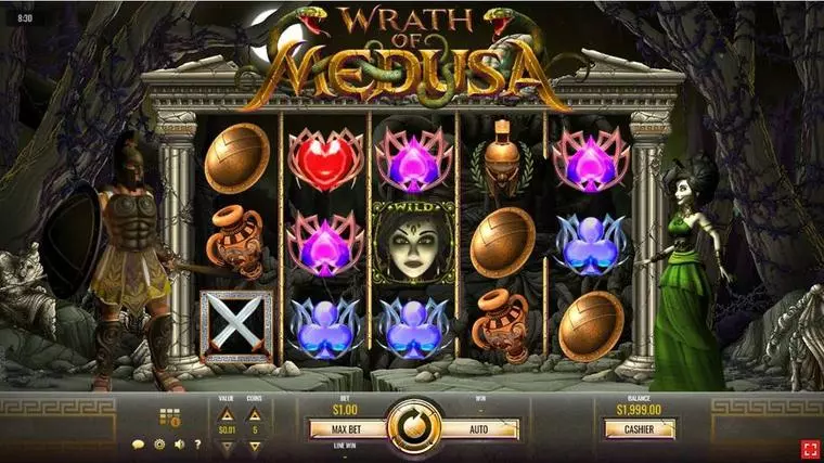  Main Screen Reels at Wrath of Medusa 5 Reel Mobile Real Slot created by Rival