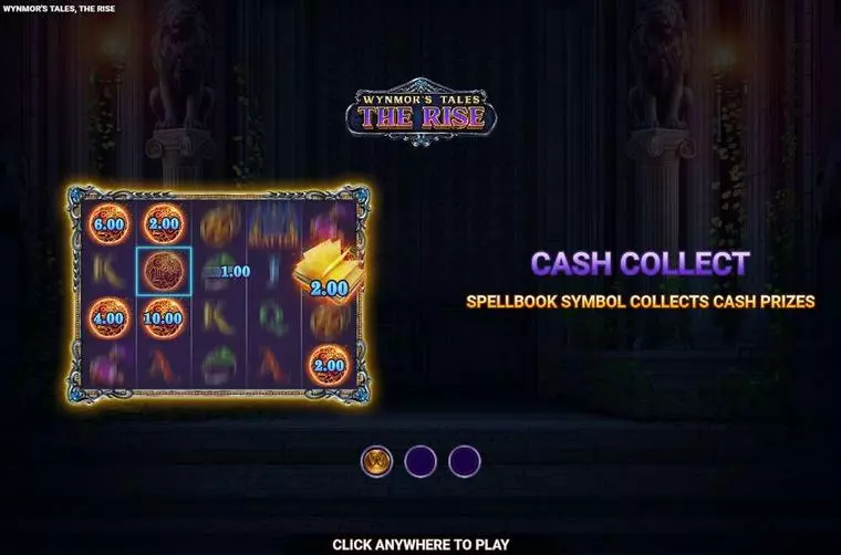  Introduction Screen at Wynmor’s Tales The Rise 5 Reel Mobile Real Slot created by Wizard Games