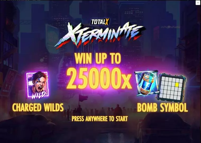  Introduction Screen at Xterminate 6 Reel Mobile Real Slot created by Thunderkick