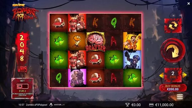  Main Screen Reels at Zombie aPOPalypse 5 Reel Mobile Real Slot created by AvatarUX